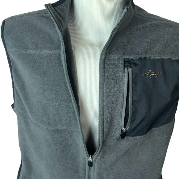 Greg Norman Tasso Elba Golf Vest Mens Medium Gray Fleece Zip - Picture 7 of 10